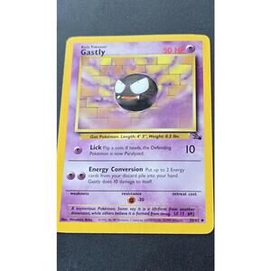 Gastly Fossil 33/62 Pokemon Card Mitsuhiro Arita Art Hp